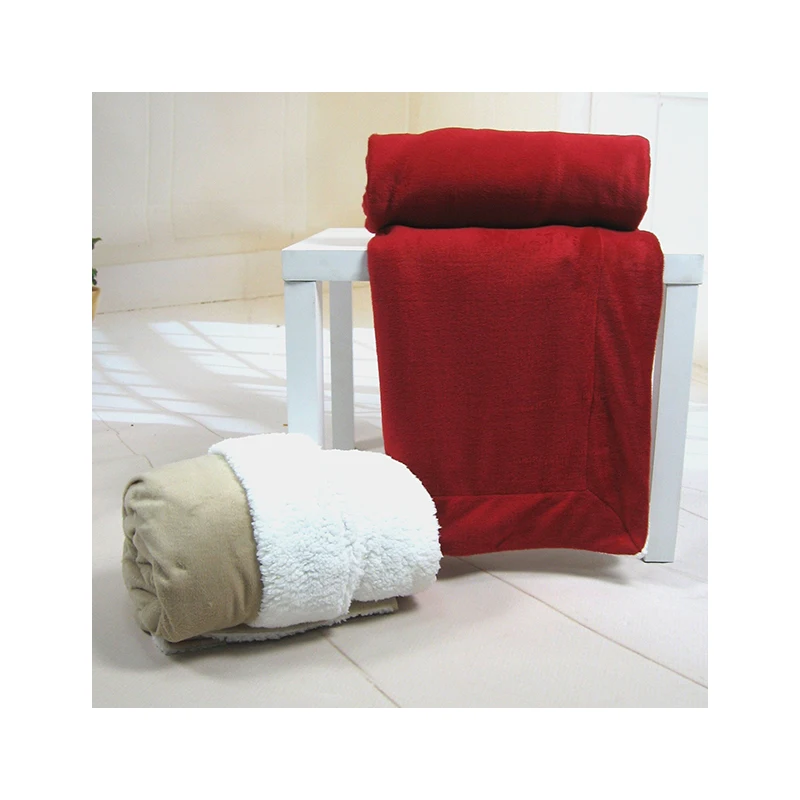 Custom Logo Cheap Soft Anti-pilling Warm Polar Sherpa Fleece Blanket