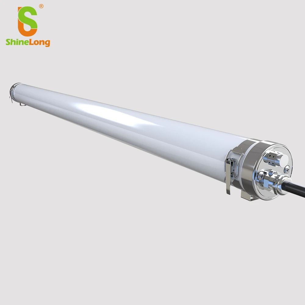
Shinelong ENEC CE IP68 IP69K Plastic Waterproof Led Tri Proof Light NSF for Food Factory 120 Degree PC Housing 3000-6000 PF>0.95 