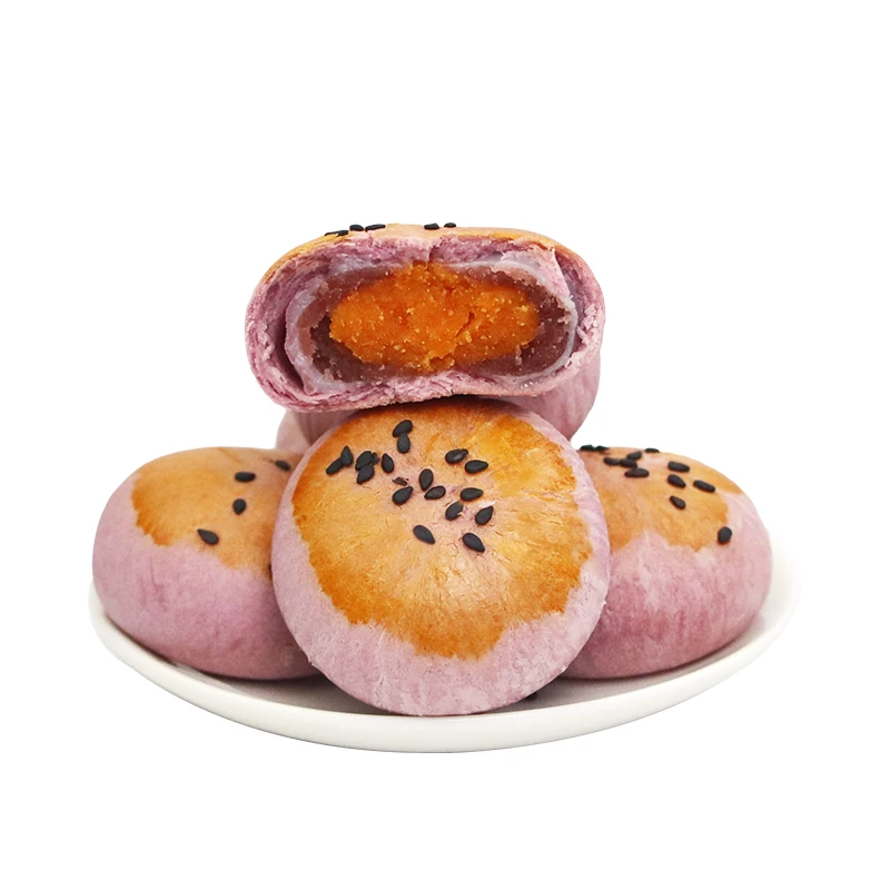 Egg yolk crisp mooncake Delicious snack Chinese pastry bread Breakfast snack 300g dim sum pastry