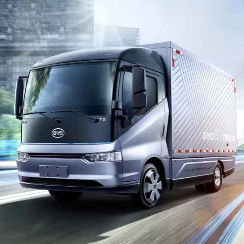 Hot selling 2023 best-selling overseas brand BYD T5 4.5T 4.03m single row pure electric box light truck for sale