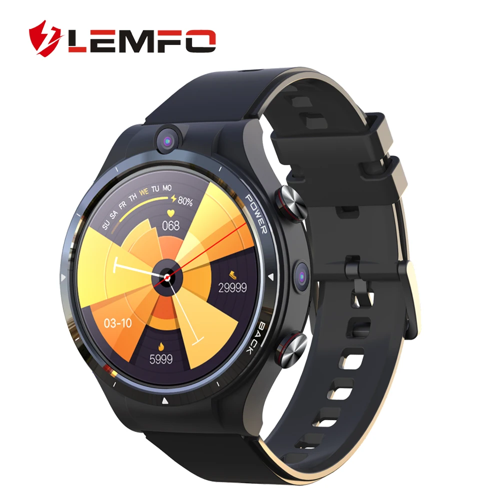 New LEMFO LEM15 4G SmartWatch 4GB RAM 128GB ROM 4G SIM Card WIFI GPS Android 10 Men Big Screen sim Smart watch 4g 2022