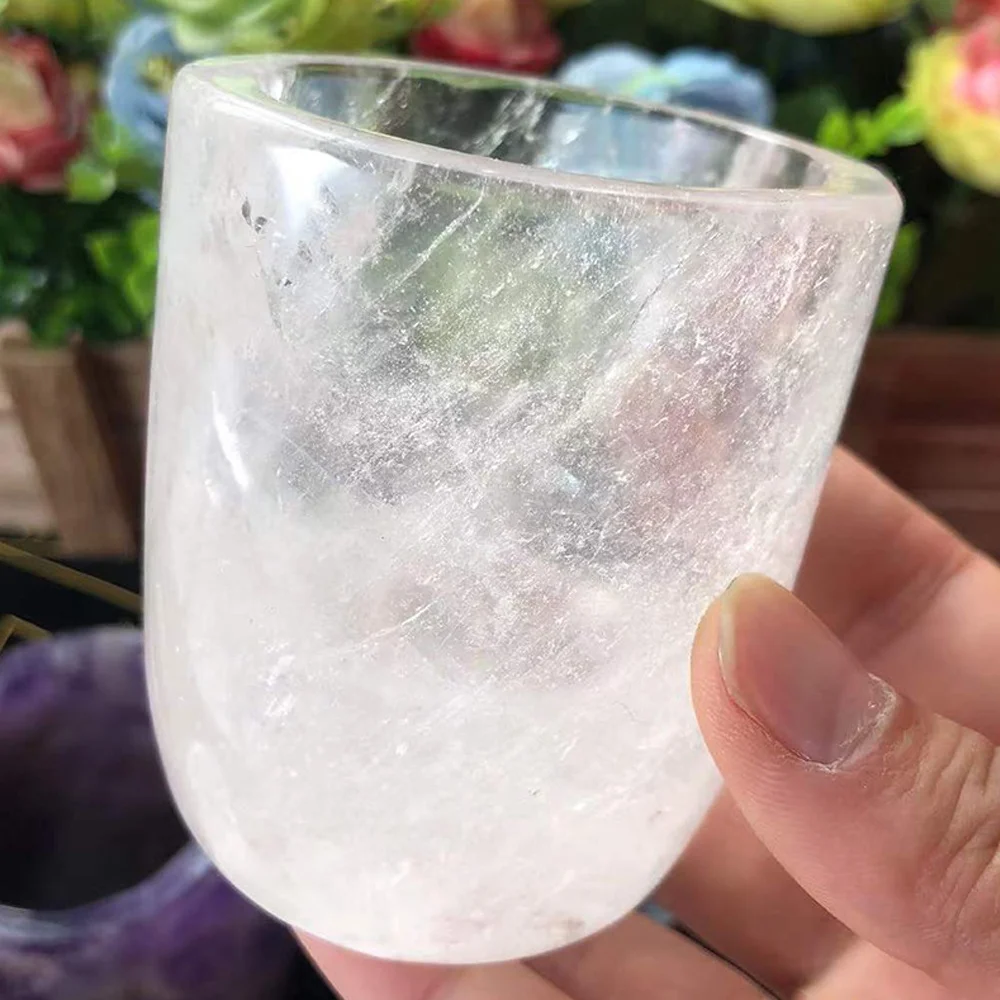 Best gift Rose Quartz And Dream Amethyst Tea Cup for meditation