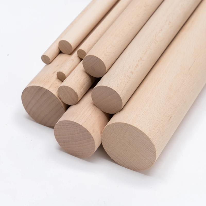 Natural Wooden Mop Stick Home Curtain Wooden Rod Processed Smooth Tent Stand Wooden Sticks Wholesale Custom