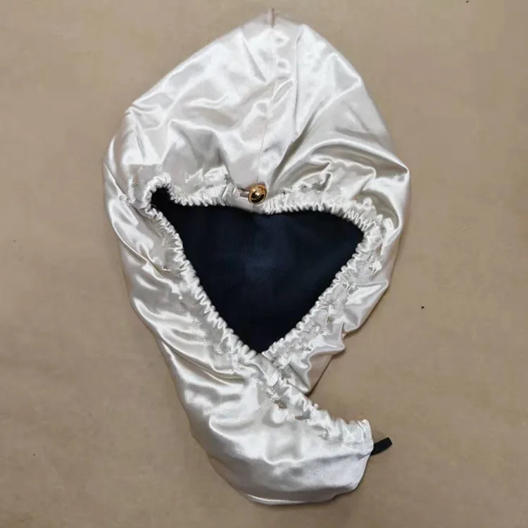 Silk Satin Hair Turban Towel Microfiber Hair Wrap Towel For Women