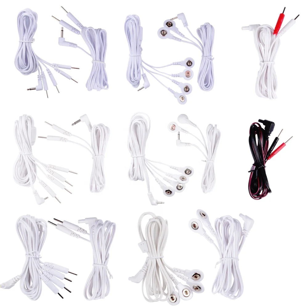 Best selling Safety Plug 2 Pin Red-black wire connect good conductive electrode patches and EMS & TENS machine replacement