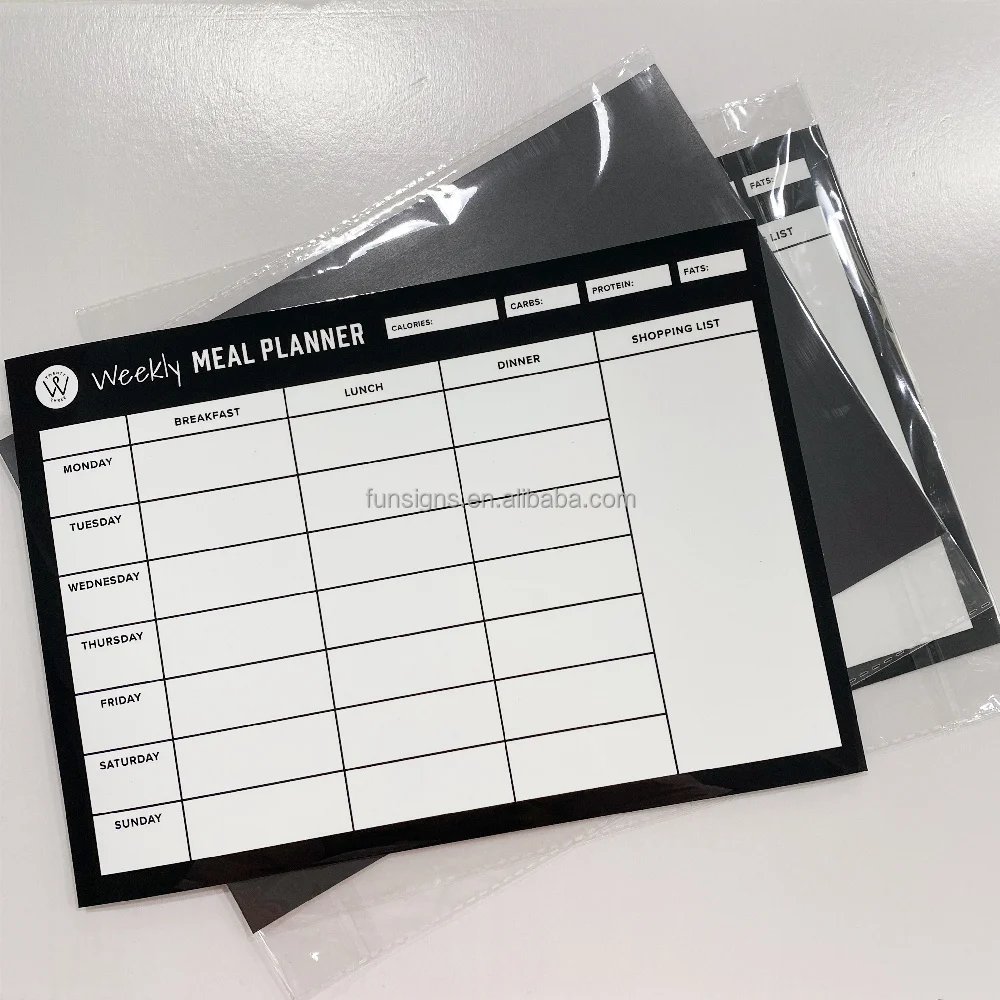 Сухая стираемая магнитная наклейка для белой доски пользовательская сухая доска холодильника