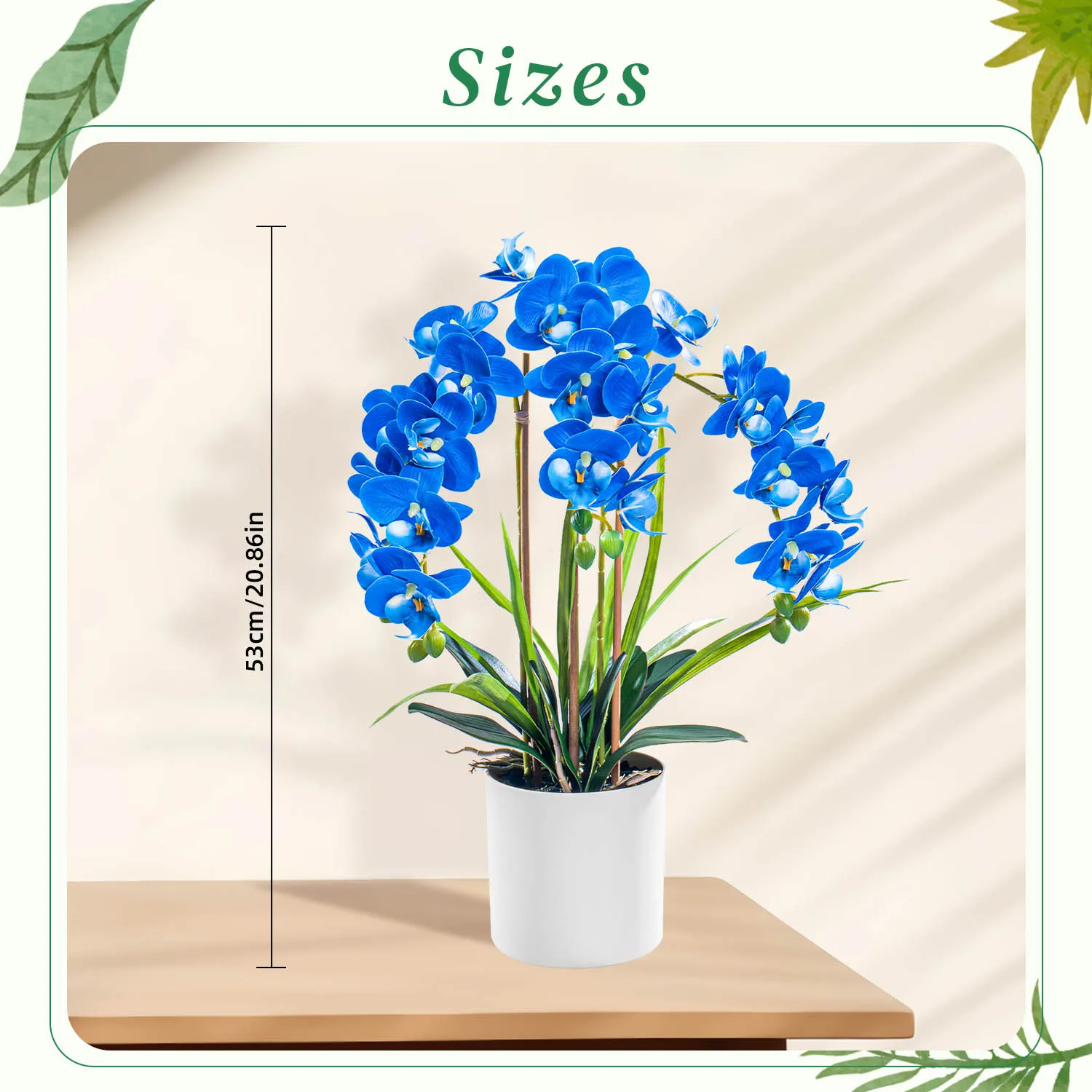 Wholesale Orchids Natural-like Artificial Flowers Plants White Real Touch  Room Decoration Decor With Pot