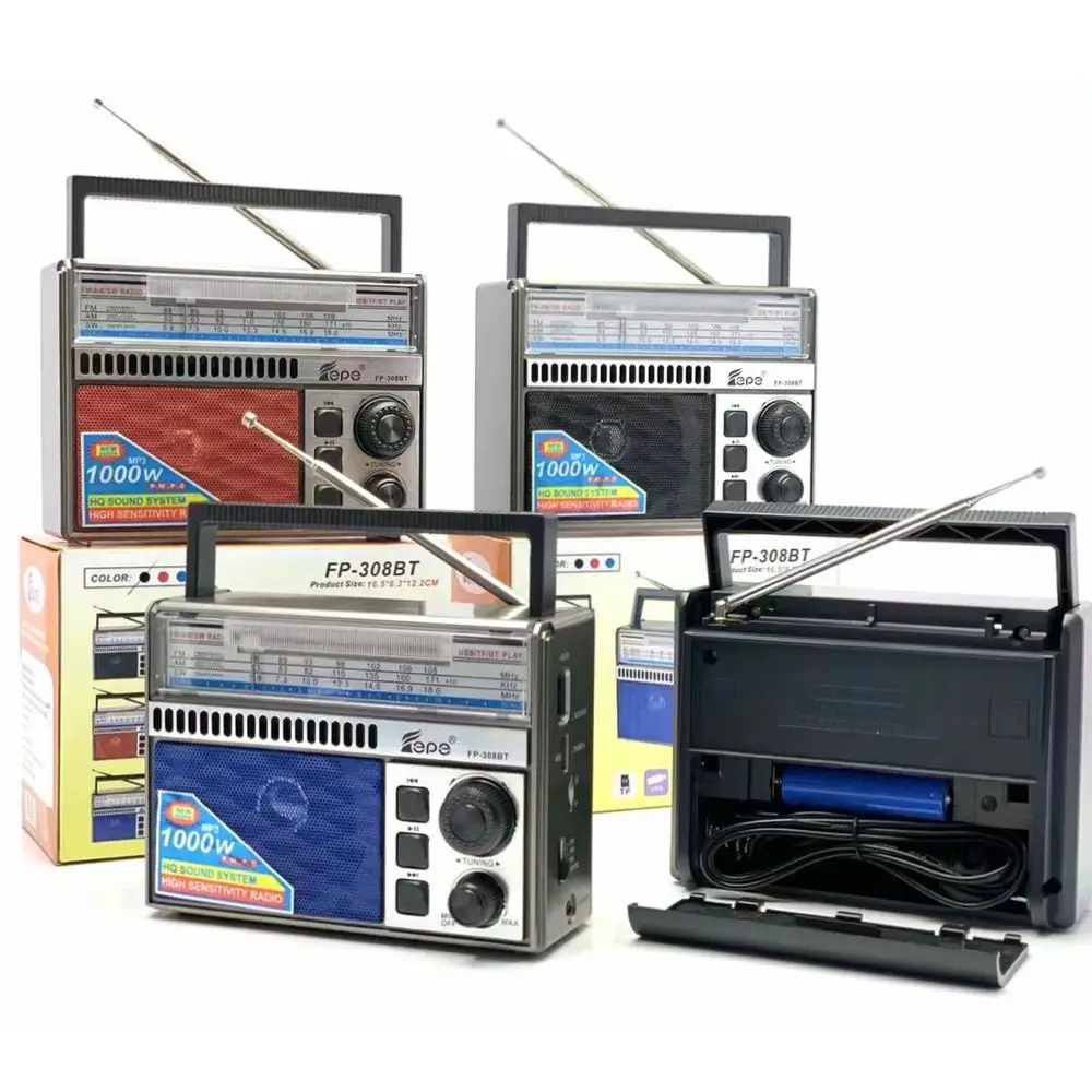 Перезаряжаемые AM FM радио многополосные FP-308BT портативный am fm ЕО 3 USB Радио AC USB Радио