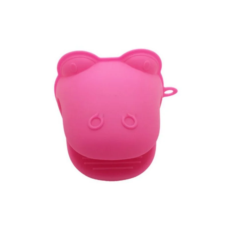 Силиконовый зажим в форме бегемота для духовки