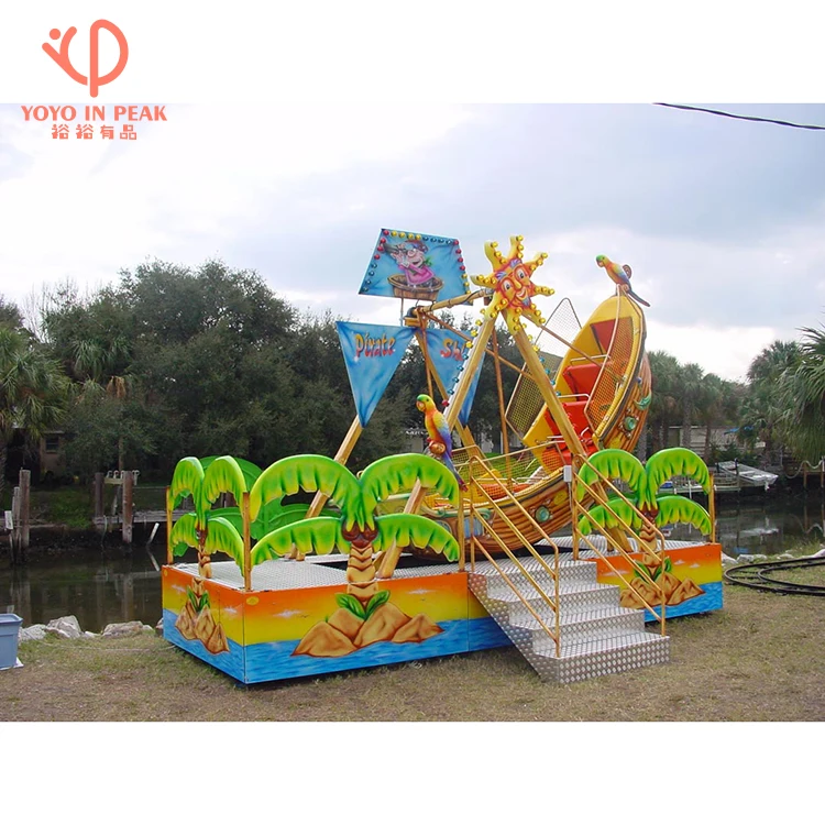 Theme Park Shopping Mall Amusement Kiddie Funfair Play Games Commercial Attraction Portable Cheap Mini Pirate Ship Ride For Sale