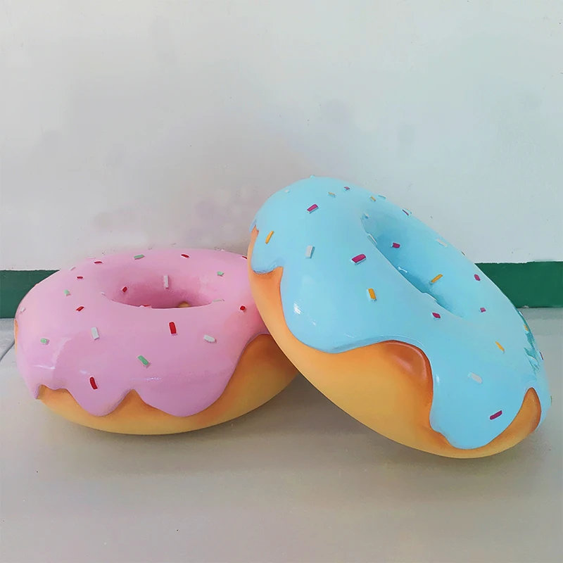 Giant Sweet Props Fibre Glass Doughnut Donuts Candy Sculpture Lollipop Foam Sweets And Donut Statue Sculpture For Sale
