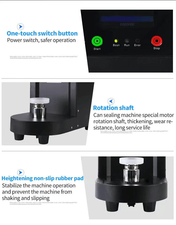 CE High Speed Automatic 250ml/330ml/500ml Beer Jar Seamer Cups Lids Non-Rotating Close Sealing Arc Aluminum Can Sealing Machine