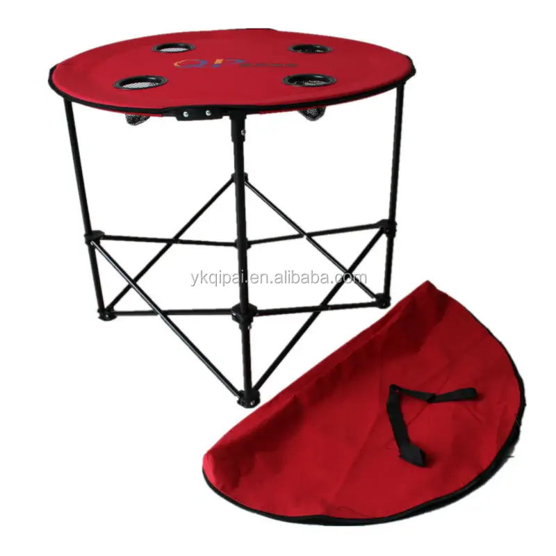 Modern Style Lightweight Folding Table with Cup Holders Portable Camp Table