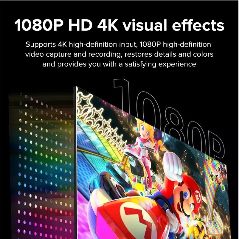 Mindpure 2 In 1 Type C USB C 3.0 To HDMI HD Audio Video Capture Card 4K For HDTV Live Broadcasting