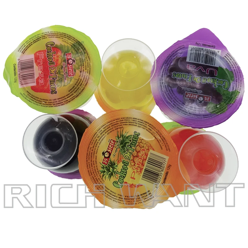 
125g COCONUT JELLY with POPPING BOBA gelatina Fruit Flavor Jelly Cup in Goblet Cup-bulk packing 