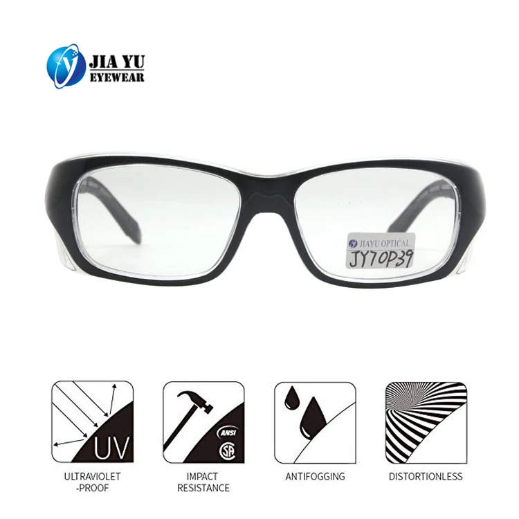Anti impact ANSI Z87.1 EN166 Safety Optical Glasses frames with Side Protection