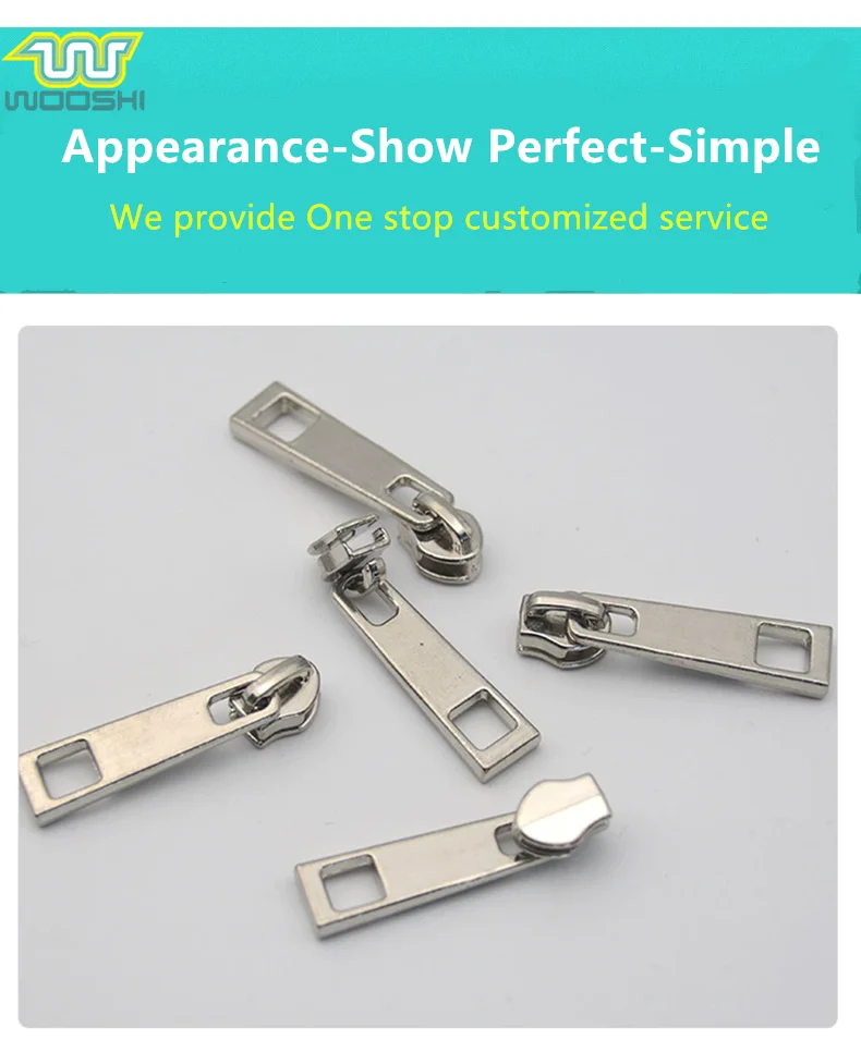 big 5# No lock zipper Slider antique brass zinc alloy 7# zipper puller for Nylon zip handbags