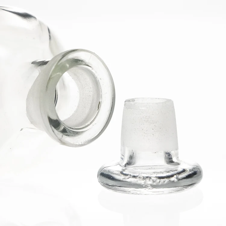 125ml Lab use glass narrow mouth clear reagent bottle with glass lid