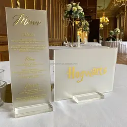 A & C изготовленный на заказ место карты зеркало Свадебная циркониевая диатема, стоящая акриловая свадебного стола номер