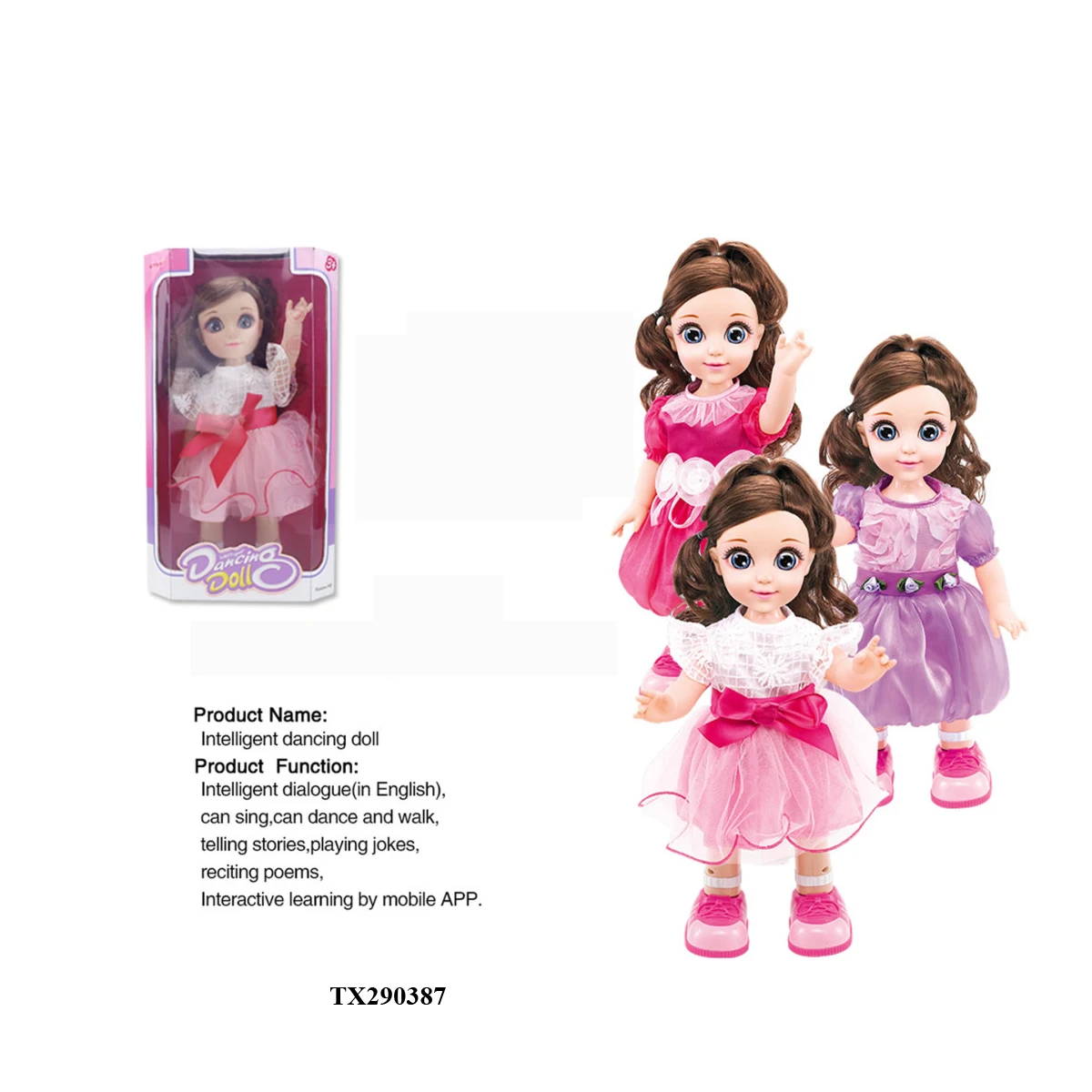 Toy B/O girls fashion walking dancing dolls for kids toys