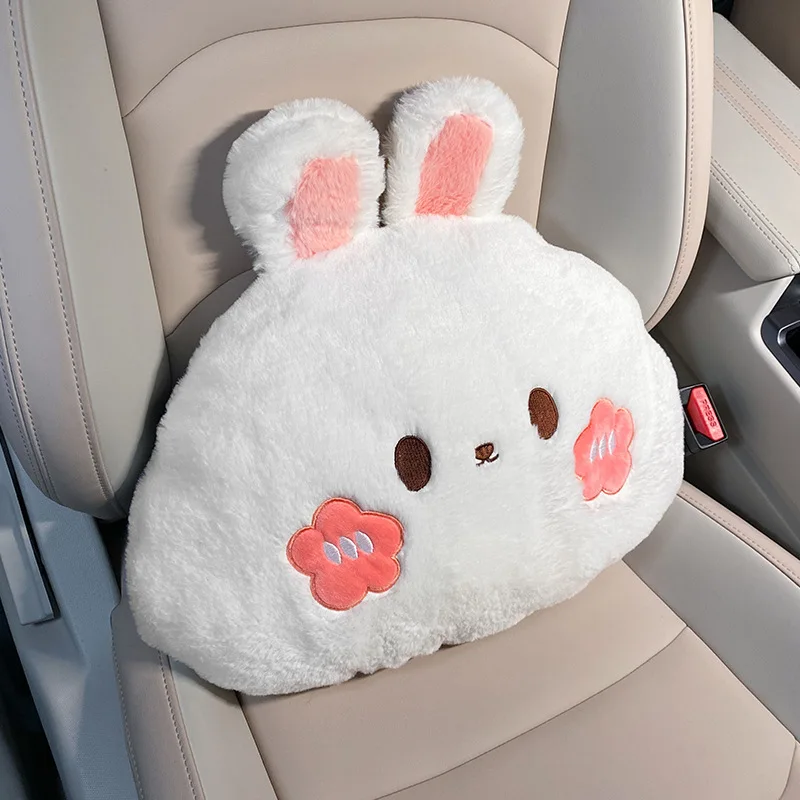 Car Interior Accessories Car headrest pillow Plush Car Waist Support Holder and Cushion Cute Inter Kits for Woman