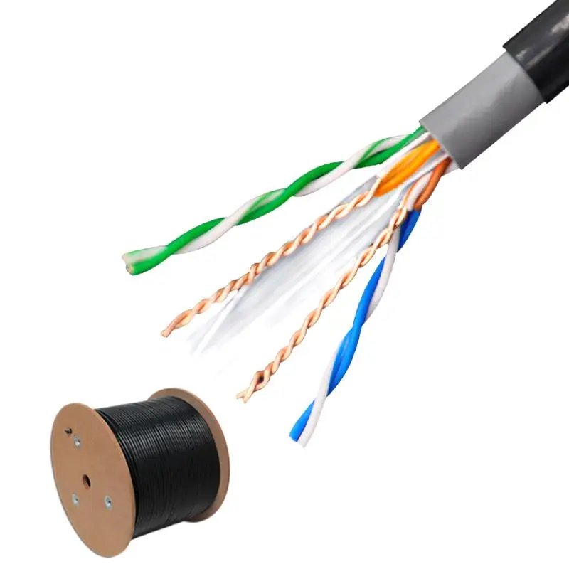 High quality customized hot sale Outdoor unshielded waterproof cat5e cable 23awg lan cat5e cable