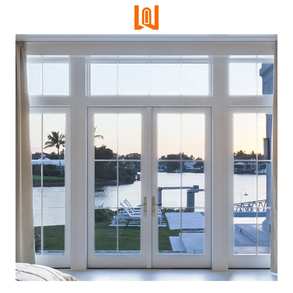 Modern Design Residential Double Triple Glass Plastic PVC Door Vinyl Casement French Doors