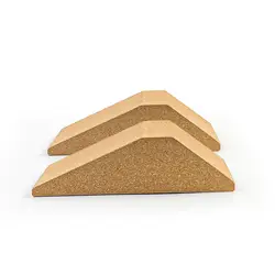 2PCS Cork Squat Wedge Block Non-Slip Squat Ramp Calf Raise Block Squat Platform Slant Board for Weightlifting