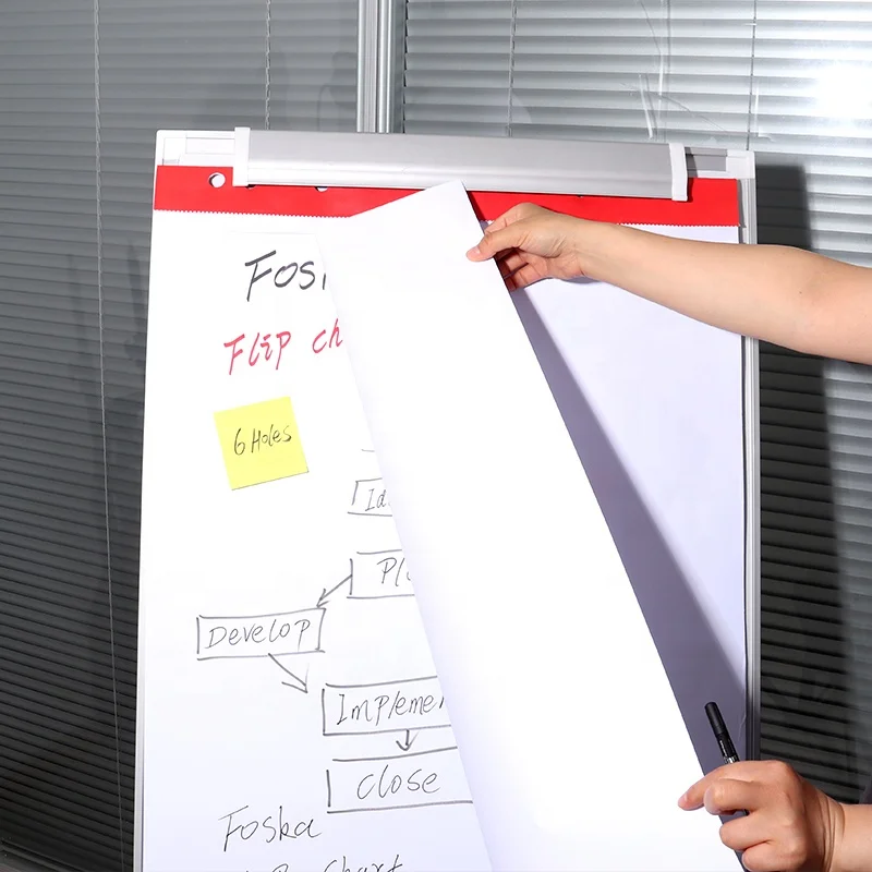 Foska Large Chart Paper Easy to Hang Large Blank Whiteboard Easel Paper Sheet for Drawing Writing Recording