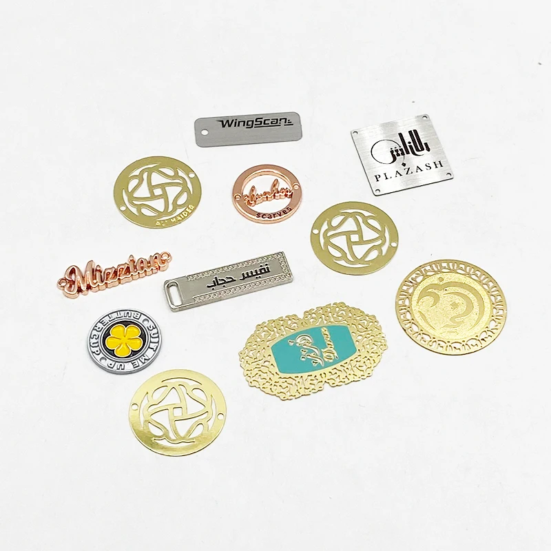 Custom metal logo plate for handbags/wallet/brand logo metal label tag