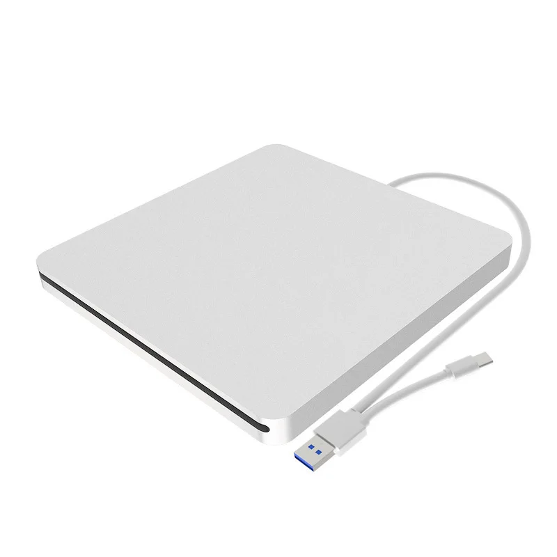 External DVD Burner Drive USB 3.0/Type-C Optical Drive Slim Slot-in CD/DVD+/-RW Burner Player USB C Superdrive for Mac/ Window