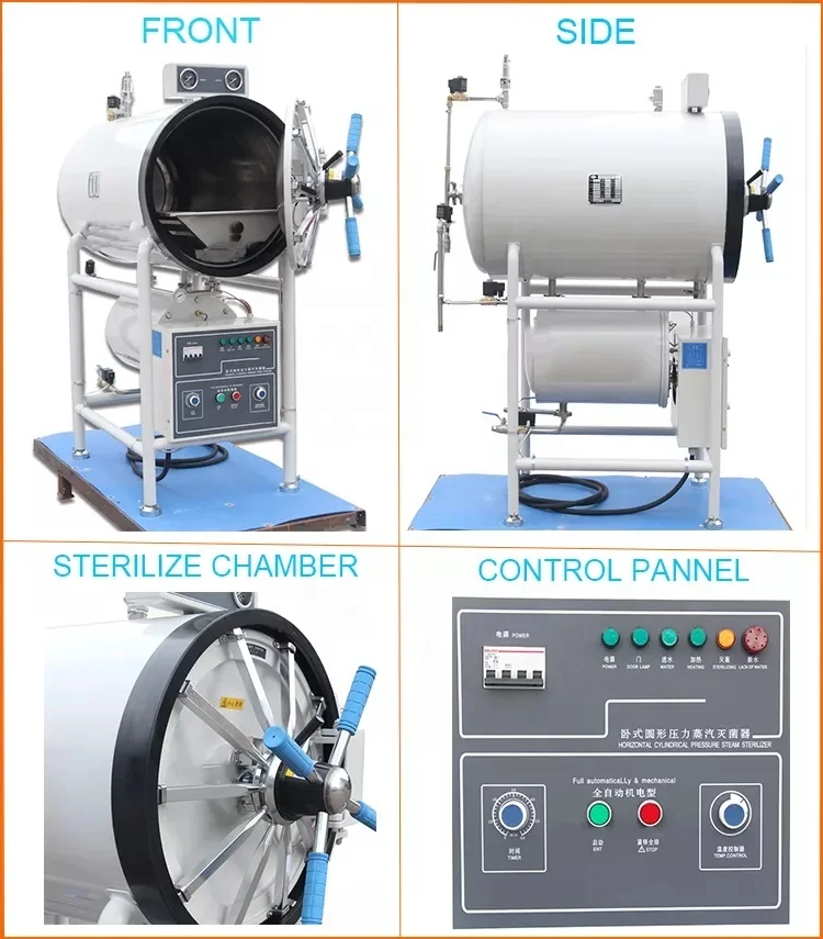 Horizontal Pressure Steam Sterilizer Hot selling medical sterilization machinery Cleaning and disinfecting equipment