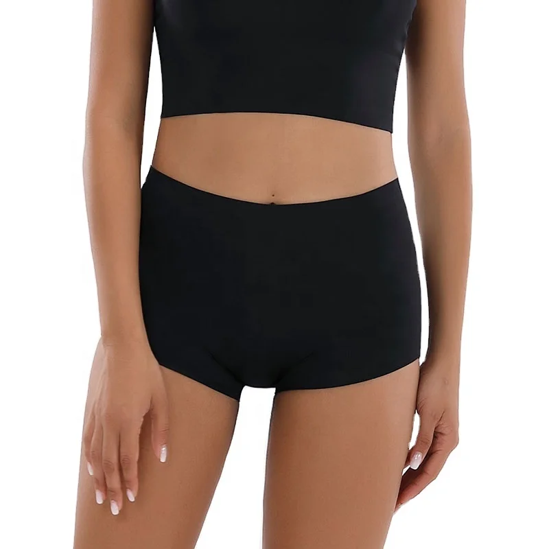 Wholesale Ice Silk Breathable Underwear Women Sexy Seamless Mid-high Waist Panties Women Briefs Women Boxer