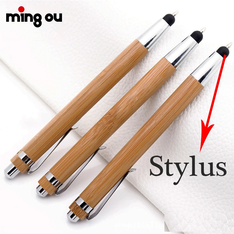 School Supplies Bamboo Pen Personalized  Customized Eco Friendly Engraved Bamboo Ballpoint Pen With Logo