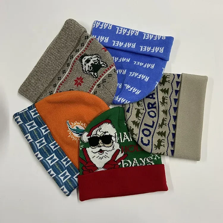 Hot Sale Cuff Beanie Girl Boy Gift Knitted Winter Hat With Pompom Ball Kids Size Promotion Gorro Invierno Thicken Fleece Inside