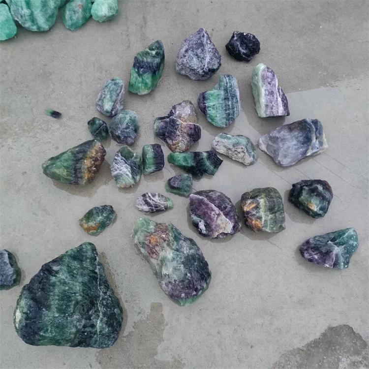 Wholesale decorative large size purple blue fluorite quartz crystal Original Specimen gravel for home decoration