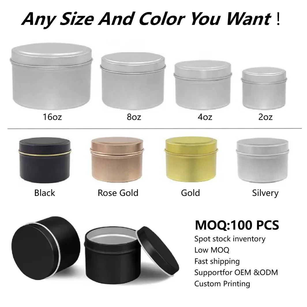 Home Decoration Candle Tins Candle Molds With Lid Empty Tinplate Scented Candle Pronted Jar Paint Metal Vessels Tin Gift Can