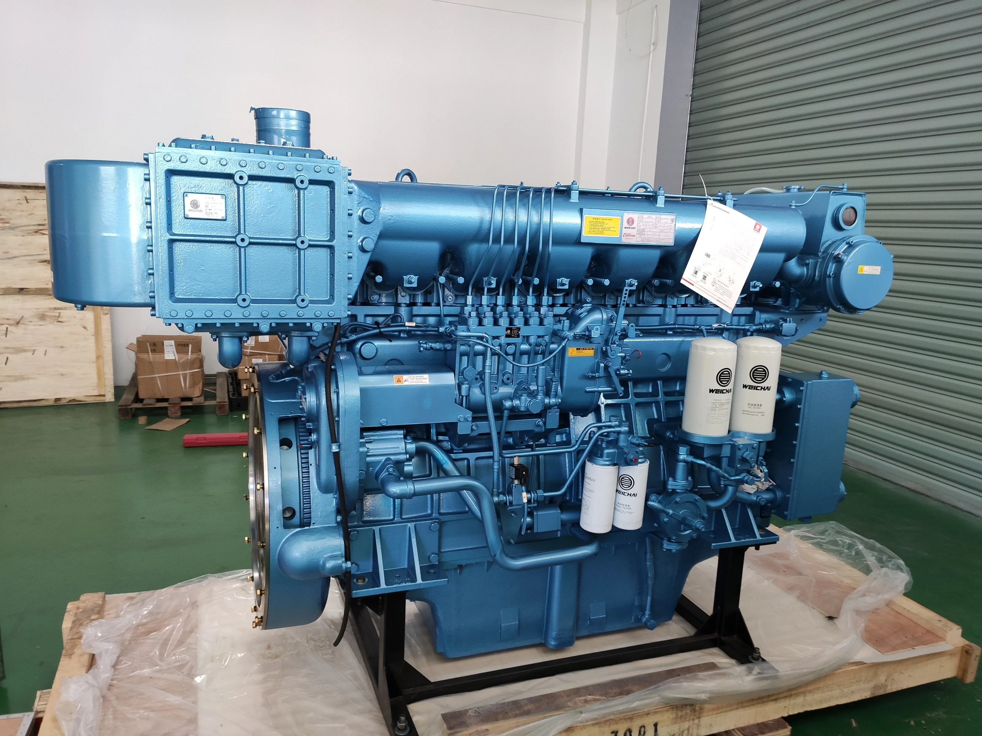 High quality water cooled turbocharged Chinese Weichai X6170ZC350-1 diesel marine engine 4 stroke