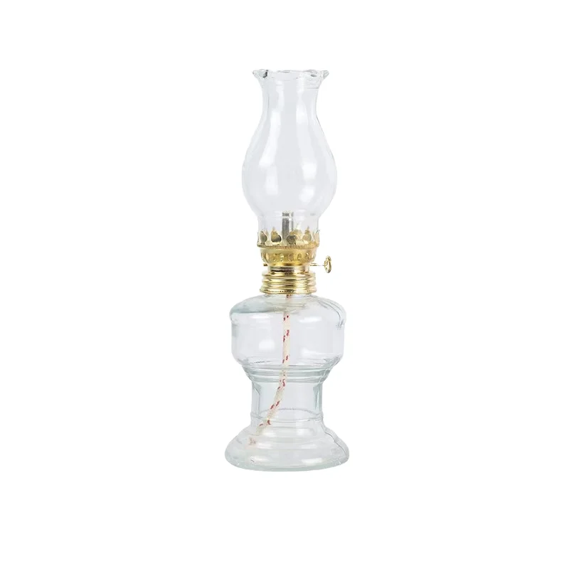 Retro Luxury Glass Kerosene Lamp Sturdy Metal Temple Oil Lamp Stylish Centerpiece for Home Decoration for Easter