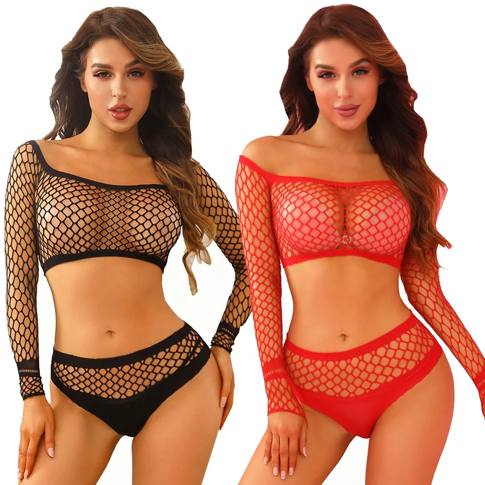 JSY Sexy Lingerie Sheer Babydoll Underwear Chemises Sexy Fishnet BodyStocking for Women sexy bedroom wear nighty lingerie