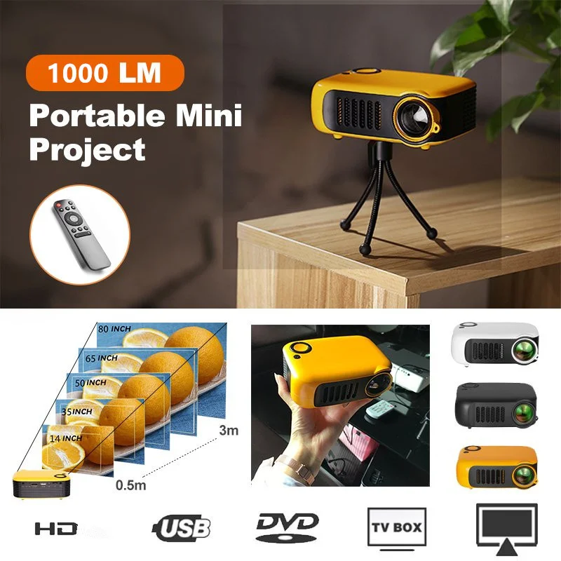 Pocket Projector Tv Lcd Led Home Theater Small Video Led Mobile Laser Mini Projector 4k