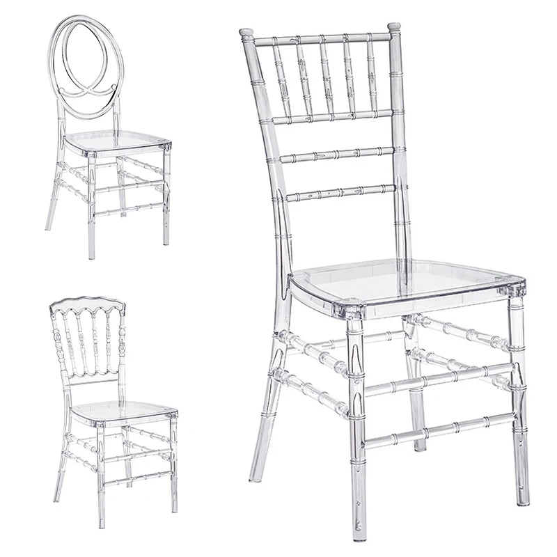 2023 Hot Selling Acrylic tiffany White Wedding Transparent Resin Phoenix Napoleon Wedding Chairs