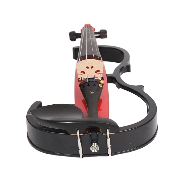 Amazon Hot Selling Ebony Bow Viola Light Case Red Colored Violins Electronic Violin