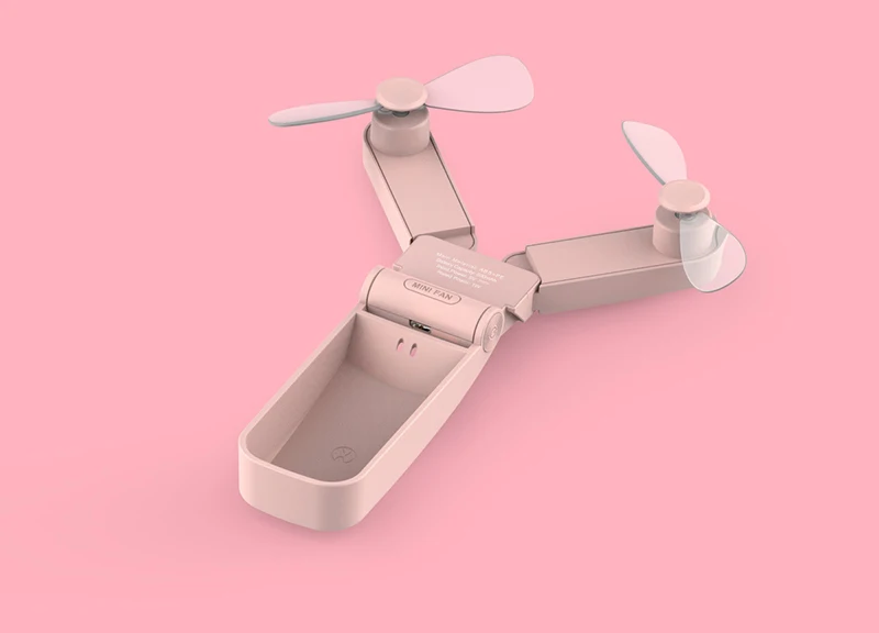 Новый портативный складной мини-вентилятор с двойной головкой usb шумозащищенный Отключение звука