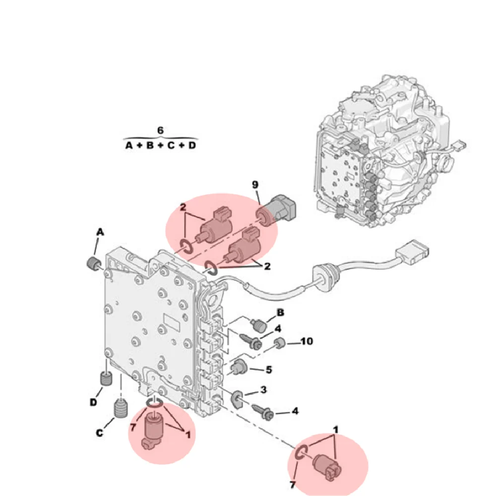 Automatic transmission parts 7701208174 770087023 9653760480 257416 257410 Peugeot 301 307 206 207 308 408 Citroen Sega Triumph