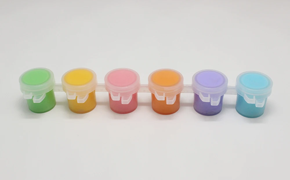 Professional Mini Cheap 3ml 5ml 6 12 Colors Strip Plastic Pots Kid Non Toxic Water-Based Acrylic Paint