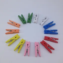 Christmas Card Holder Arts Crafts 100Pcs Mini Wooden Clothespins Pegs Photo Clips With Jute Twine