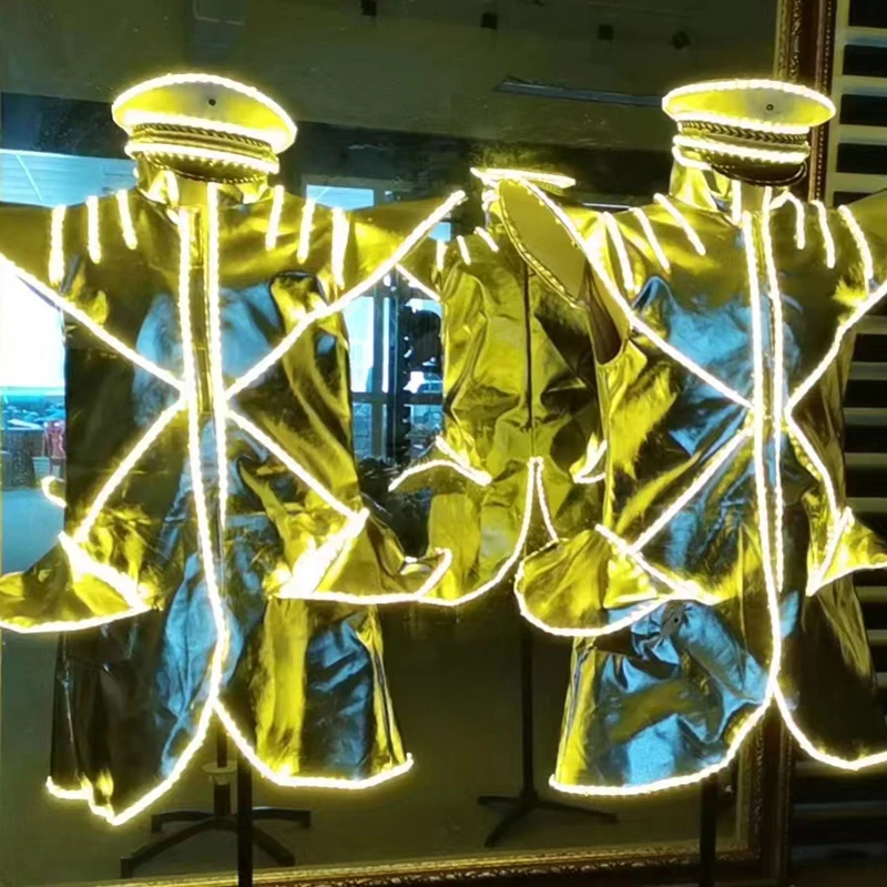 nightclub RGB Smart Pixels LED Robot Suit Costume Clothes Costume Luminous clothes for party Stage Dance Performance