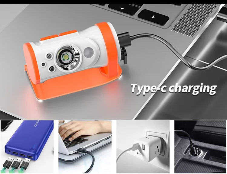 The New Listing 6v 1a Fishing Headlamps Headlight Torch waterproof Cooled Tig Welding Torch White Black led headlamp