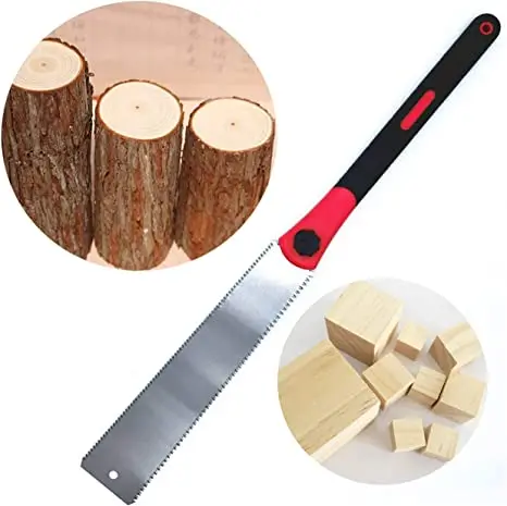 Пластиковая ручка, двусторонняя зубчатая ручная пила Ryoba японская